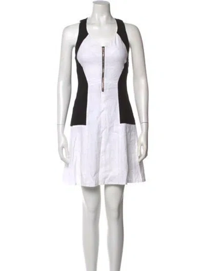 Pre-owned Rebecca Taylor Linen Mini Dress In Neutral