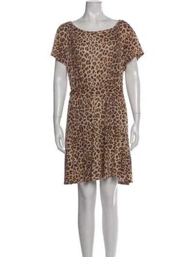 Pre-owned Rebecca Taylor Linen Mini Dress In Neutral