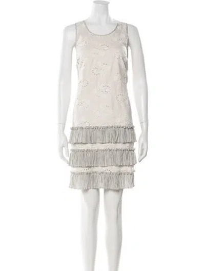 Pre-owned Rebecca Taylor Linen Mini Dress In Neutral