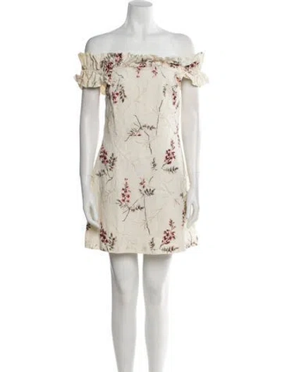 Pre-owned Rebecca Taylor Linen Mini Dress In Neutral