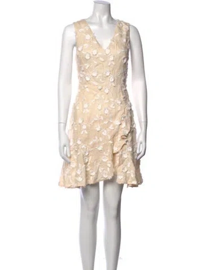 Pre-owned Rebecca Taylor Linen Mini Dress In Neutral