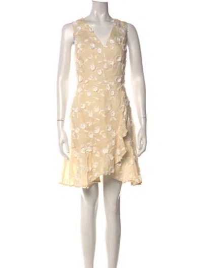 Pre-owned Rebecca Taylor Linen Mini Dress In Neutrals