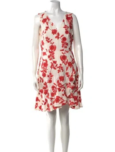 Pre-owned Rebecca Taylor Linen Mini Dress In Neutrals