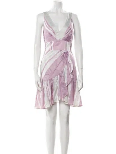 Pre-owned Rebecca Taylor Linen Mini Dress In Pink