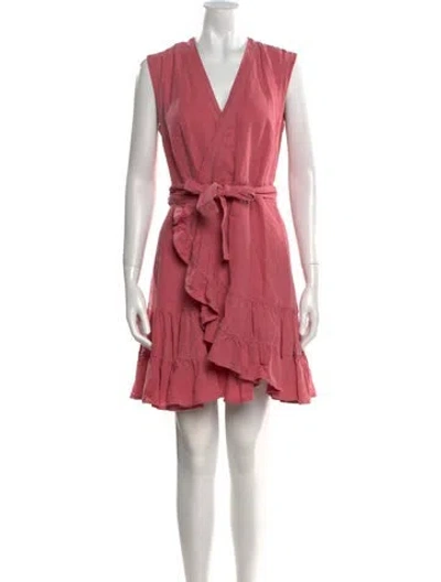 Pre-owned Rebecca Taylor Linen Mini Dress In Pink