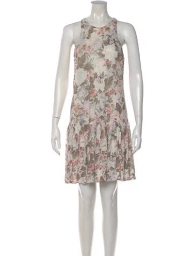 Pre-owned Rebecca Taylor Linen Mini Dress In Pink
