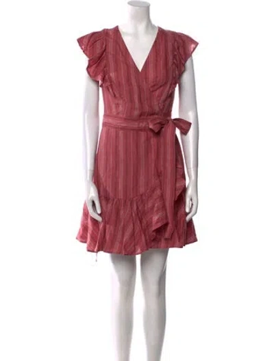 Pre-owned Rebecca Taylor Linen Mini Dress W/ Tags In Pink