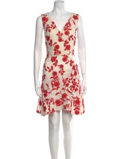 Pre-owned Rebecca Taylor Linen Mini Dress W/ Tags In White
