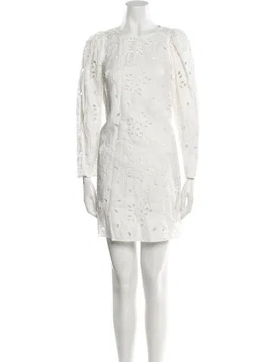 Pre-owned Rebecca Taylor Linen Mini Dress In White