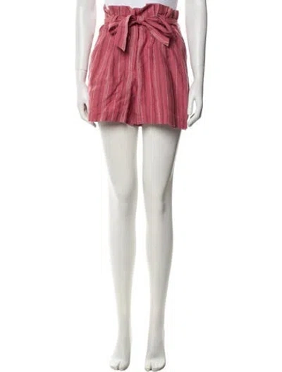 Pre-owned Rebecca Taylor Linen Mini Shorts In Pink