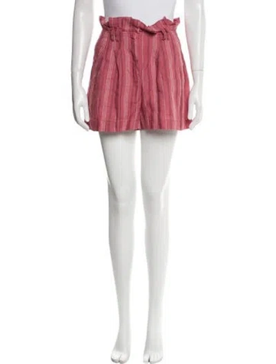 Pre-owned Rebecca Taylor Linen Mini Shorts In Pink