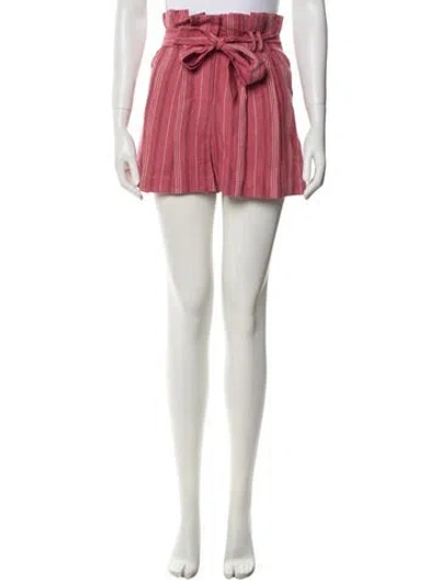 Pre-owned Rebecca Taylor Linen Mini Shorts In Pink