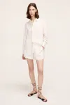 Rebecca Taylor Linen Pajama Short In White