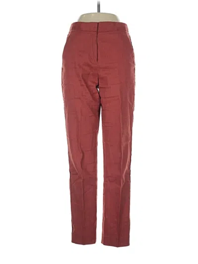 Pre-owned Rebecca Taylor Linen Pants In Burgundy