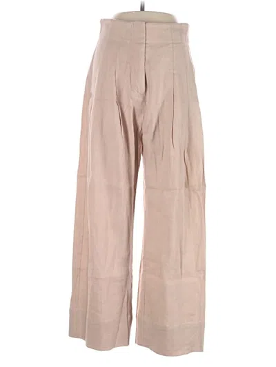 Pre-owned Rebecca Taylor Linen Pants In Tan