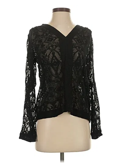 Rebecca Taylor Long Sleeve Blouse In Black