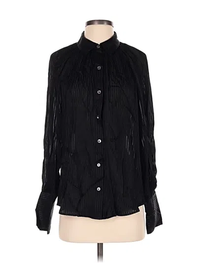 Pre-owned Rebecca Taylor Long Sleeve Blouse In Black