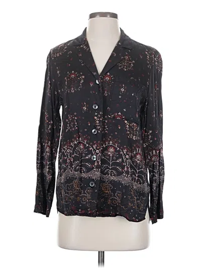 Pre-owned Rebecca Taylor Long Sleeve Blouse In Black