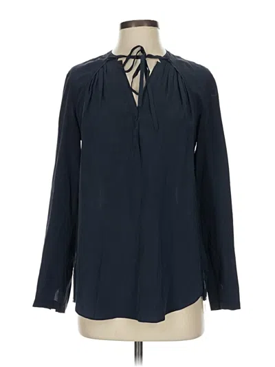 Pre-owned Rebecca Taylor Long Sleeve Blouse In Blue