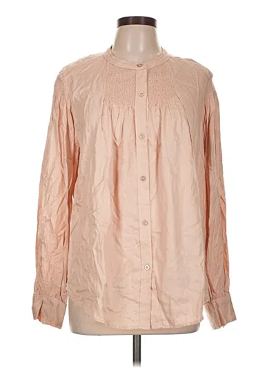 Rebecca Taylor Long Sleeve Blouse In Brown