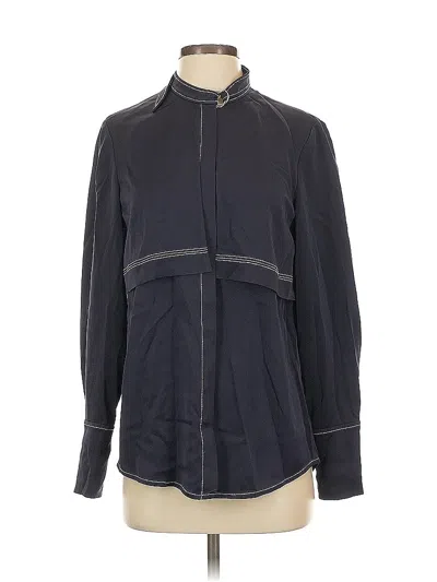 Pre-owned Rebecca Taylor Long Sleeve Blouse In Gray