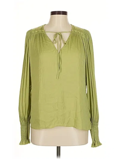 Pre-owned Rebecca Taylor Long Sleeve Blouse In Green