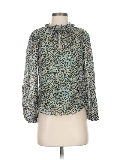 Pre-owned Rebecca Taylor Long Sleeve Blouse In Green