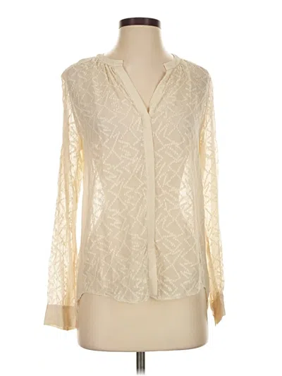 Pre-owned Rebecca Taylor Long Sleeve Blouse In Ivory