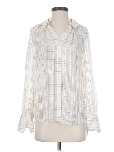 Rebecca Taylor Long Sleeve Blouse In White