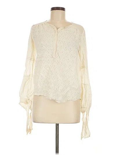 Pre-owned Rebecca Taylor Long Sleeve Blouse In Ivory