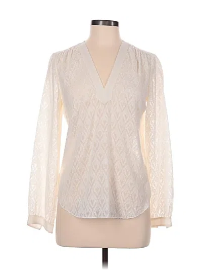 Pre-owned Rebecca Taylor Long Sleeve Blouse In Ivory