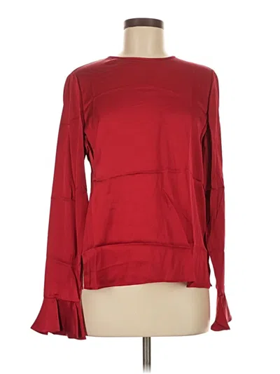 Pre-owned Rebecca Taylor Long Sleeve Blouse In Red