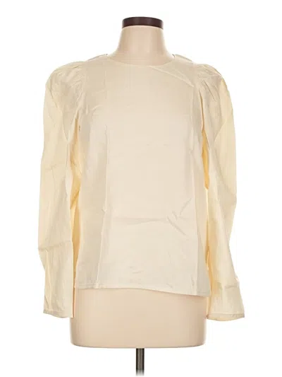 Rebecca Taylor Long Sleeve Blouse In White