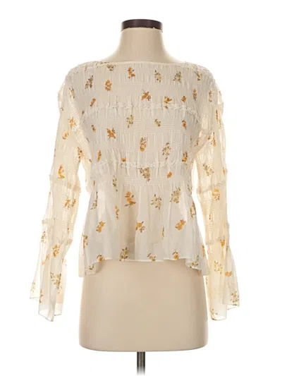 Pre-owned Rebecca Taylor Long Sleeve Blouse In White
