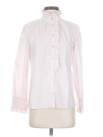 Pre-owned Rebecca Taylor Long Sleeve Blouse In White