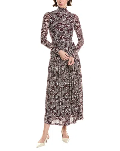 Rebecca Taylor Rochelle Fleur Pleated Maxi Dress In Multi