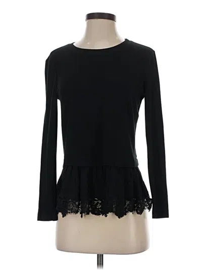 Pre-owned Rebecca Taylor Long Sleeve Top Black Boatneck Tops