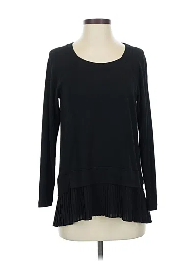 Pre-owned Rebecca Taylor Long Sleeve Top Black Scoop Neck Tops