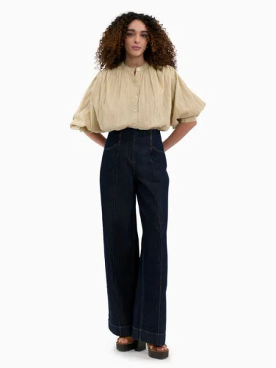 Rebecca Taylor Marianne Blouse In Neutral