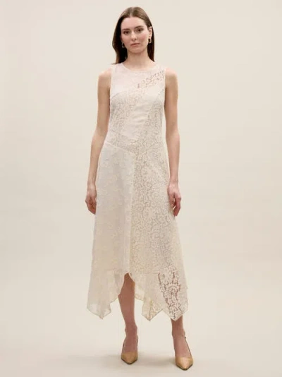 Rebecca Taylor Marielle Lace Dress In Ivory