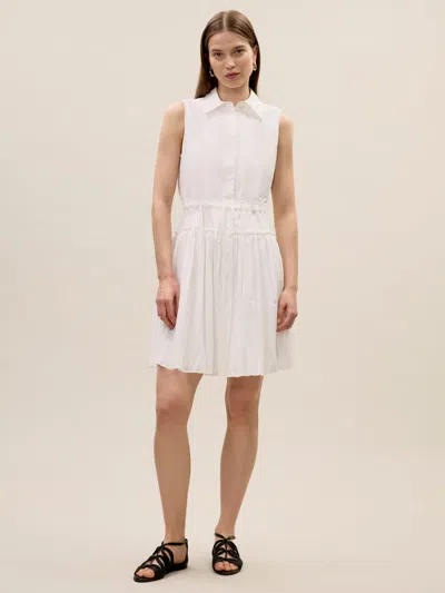 Rebecca Taylor Marietta Shirt Dress In White