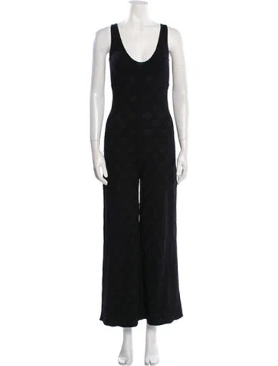 Pre-owned Rebecca Taylor Merino Wool Scoop Neck Jumpsuit In Black