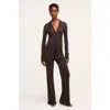 Rebecca Taylor Mesh Pull-on Pant In Walnut