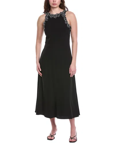 Rebecca Taylor Mia Crepe Maxi Dress In Black