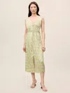 Rebecca Taylor Mini Astera Fleur Button Front Dress In Green