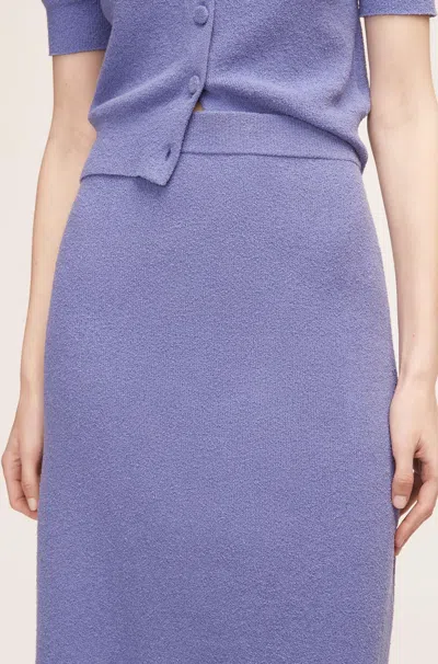 Rebecca Taylor Mini Bouclé Skirt In Purple