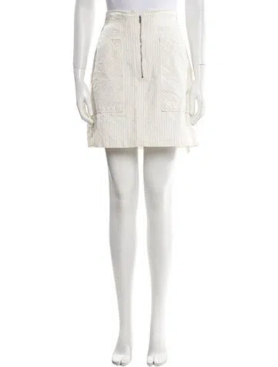 Pre-owned Rebecca Taylor Mini Skirt In Neutral