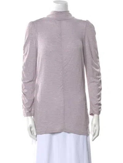 Pre-owned Rebecca Taylor Mock Neck Long Sleeve Sweatshirt In Purple