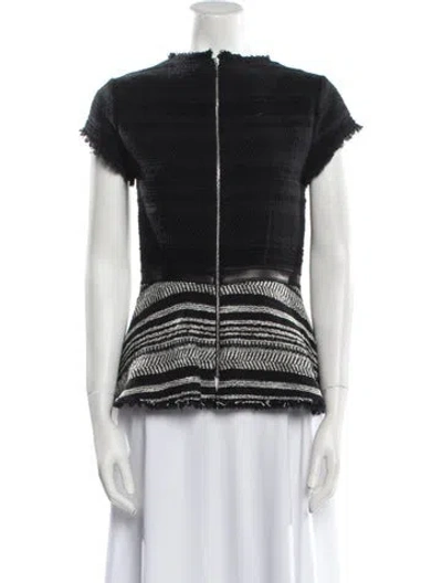 Pre-owned Rebecca Taylor Mock Neck Sweater In Black