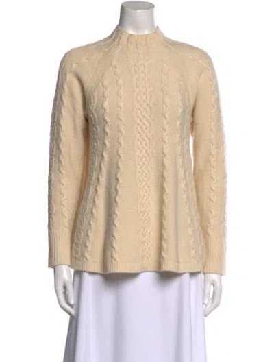 Pre-owned Rebecca Taylor Mock Neck Sweater In Neutral